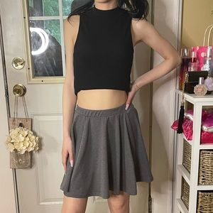 Cotton On Grey A-lined Circle Mini Skirt